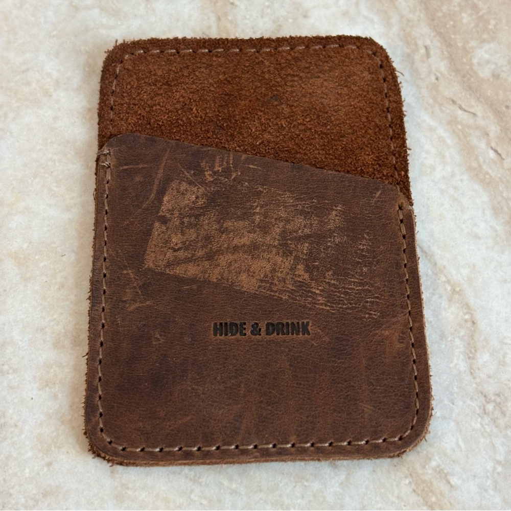 Hide & Drink leather card holder